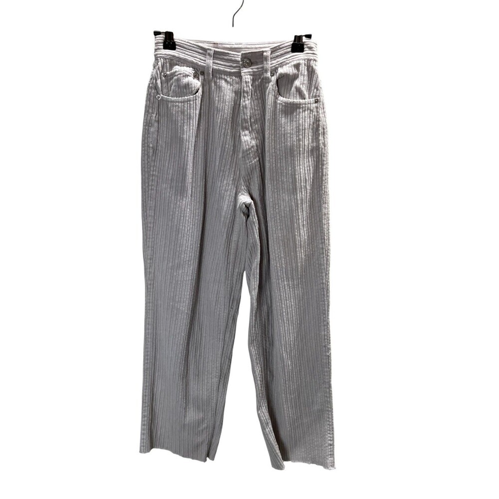 BDG Corduroy Pants Women's Size 24 Gray Baggy Urban Outfitters 100% Cotton